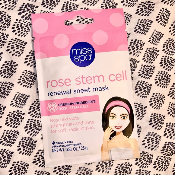 🤩 5 FOR $15 NIP Miss Spa Rose Stem Cell Renewal Sheet Mask - Picture 5 of 6